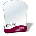Free-Standing Acrylic Plastic Mirror, 8"x10" Curved Sides, Full Color